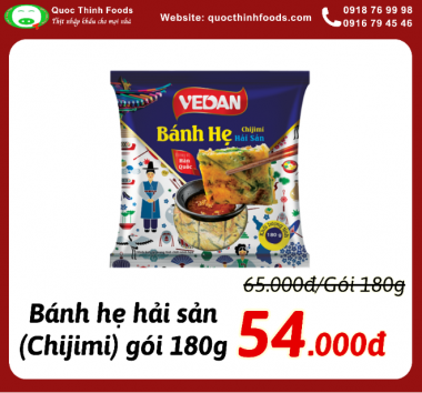Bánh hẹ hải sản (Chijimi) - Hiệu VEDAN gói 180g