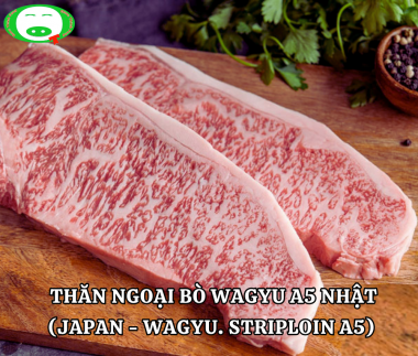 Thăn Ngoại Bò WAGYU A5 NHẬT (JPAN - WAGYU STRIPLOIN A5) - 1 kg