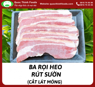 BA RỌI HEO RÚT SƯỜN (CẮT LÁT MỎNG) - GÓI 500GR