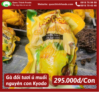 Gà ủ muối - Gà đồi tươi ủ muối nguyên con (Size 0,9 kg đến 1,1 kg/Con)