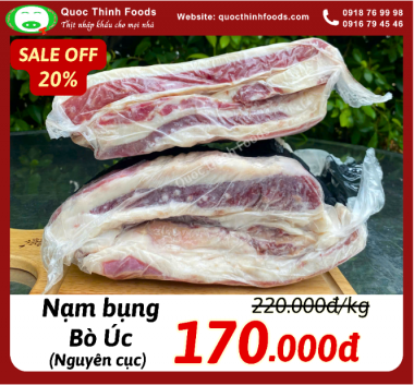 Nạm bụng Bò Úc Kilcoy nguyên cục