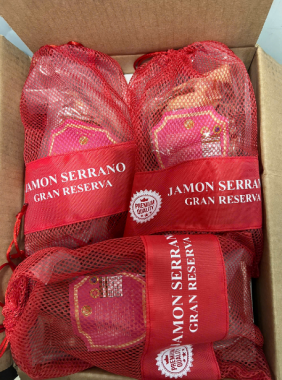 Đùi heo muối Serrano - Đùi sau không xương 1kg không hộp ủ muối 16 tháng