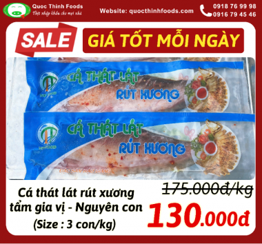 Cá thát lát rút xương tẩm gia vị nguyên con - 3 con/kg