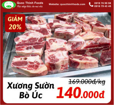 Xương Sườn Bò Úc - Nguyên túi 1kg