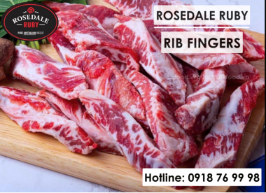 Dẻ Sườn Bò Úc không xương Rosedale Ruby - 150 ngày ăn ngũ cốc - 1 kg