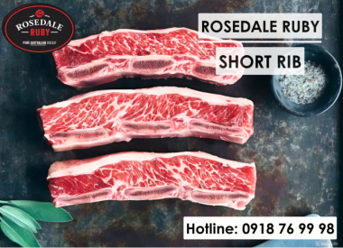 Sườn Bò Úc có xương Rosedale Ruby - 150 ngày ăn ngũ cốc - 1 kg