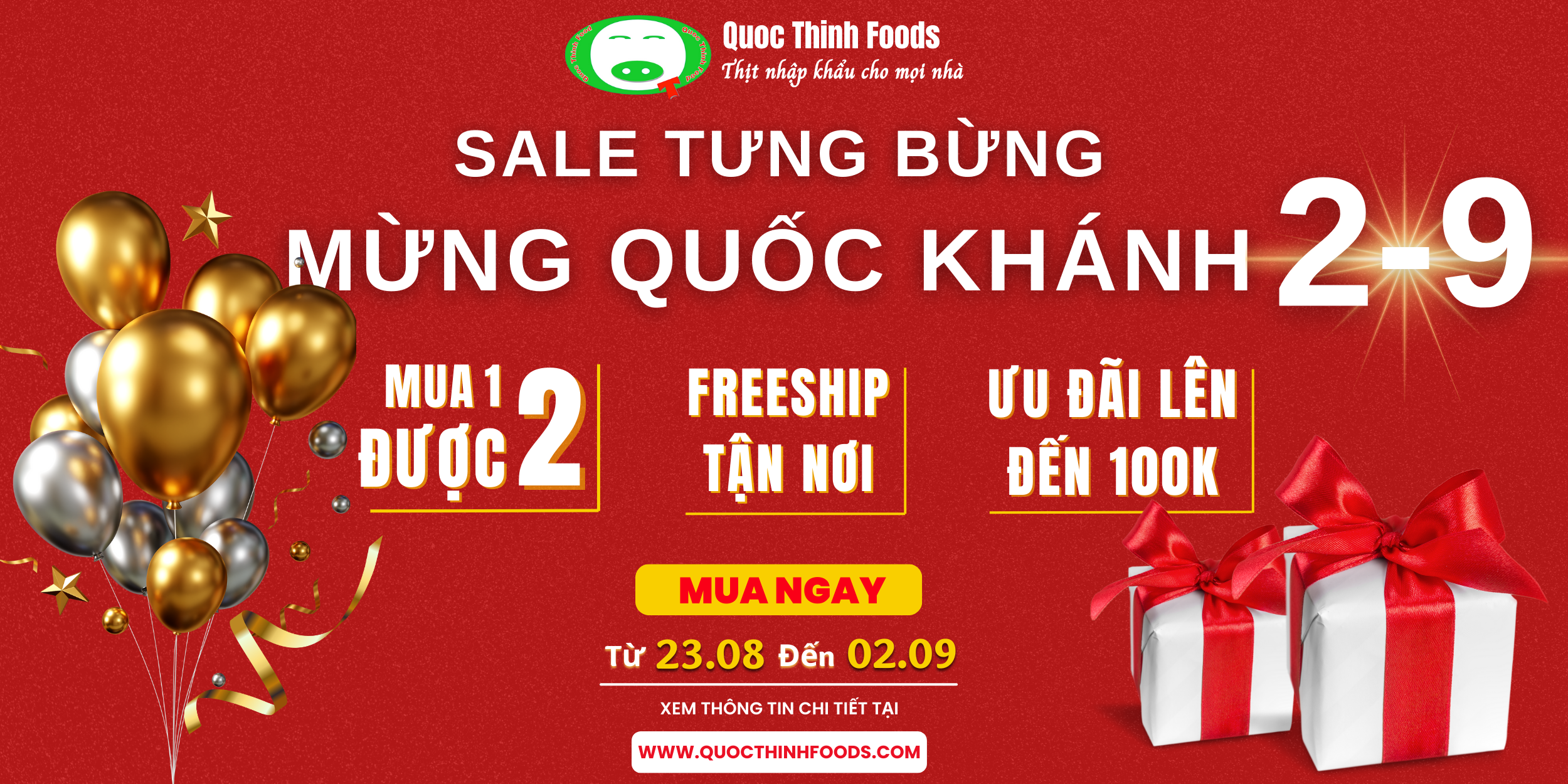 SALE TƯNG BỪNG - MỪNG QUỐC KHÁNH 2/9 TẠI QUOC THINH FOODS
