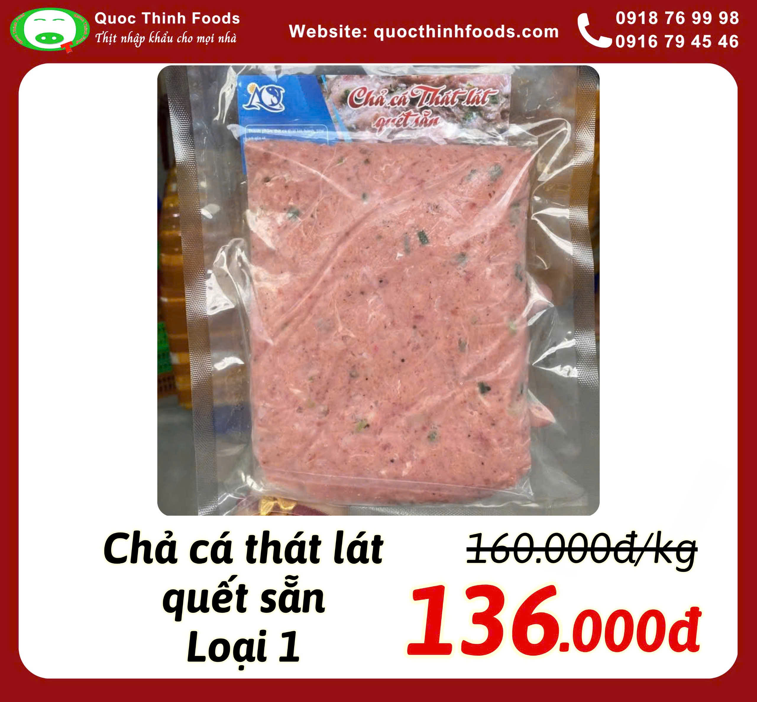 Chả cá thát lát quết sẵn Loại 1 - Tính kg
