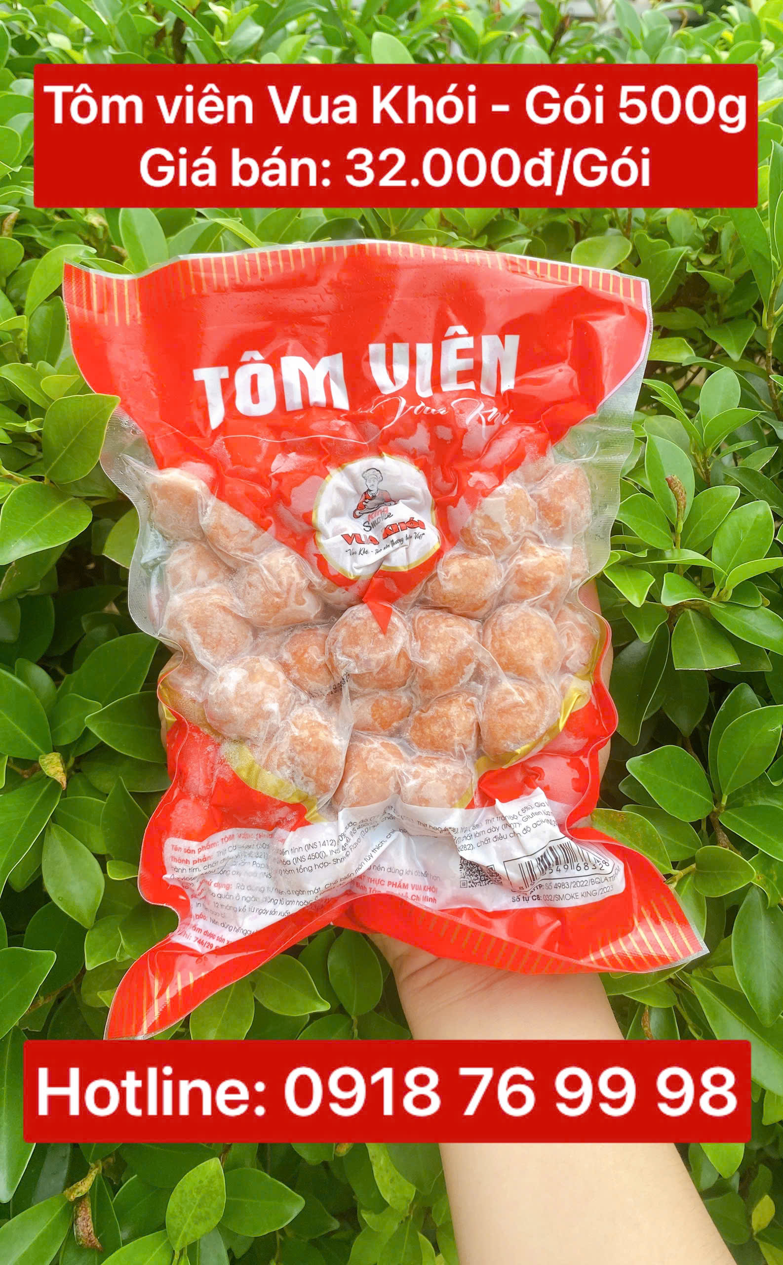 Tôm viên chiên Vua Khói - Gói 500gr