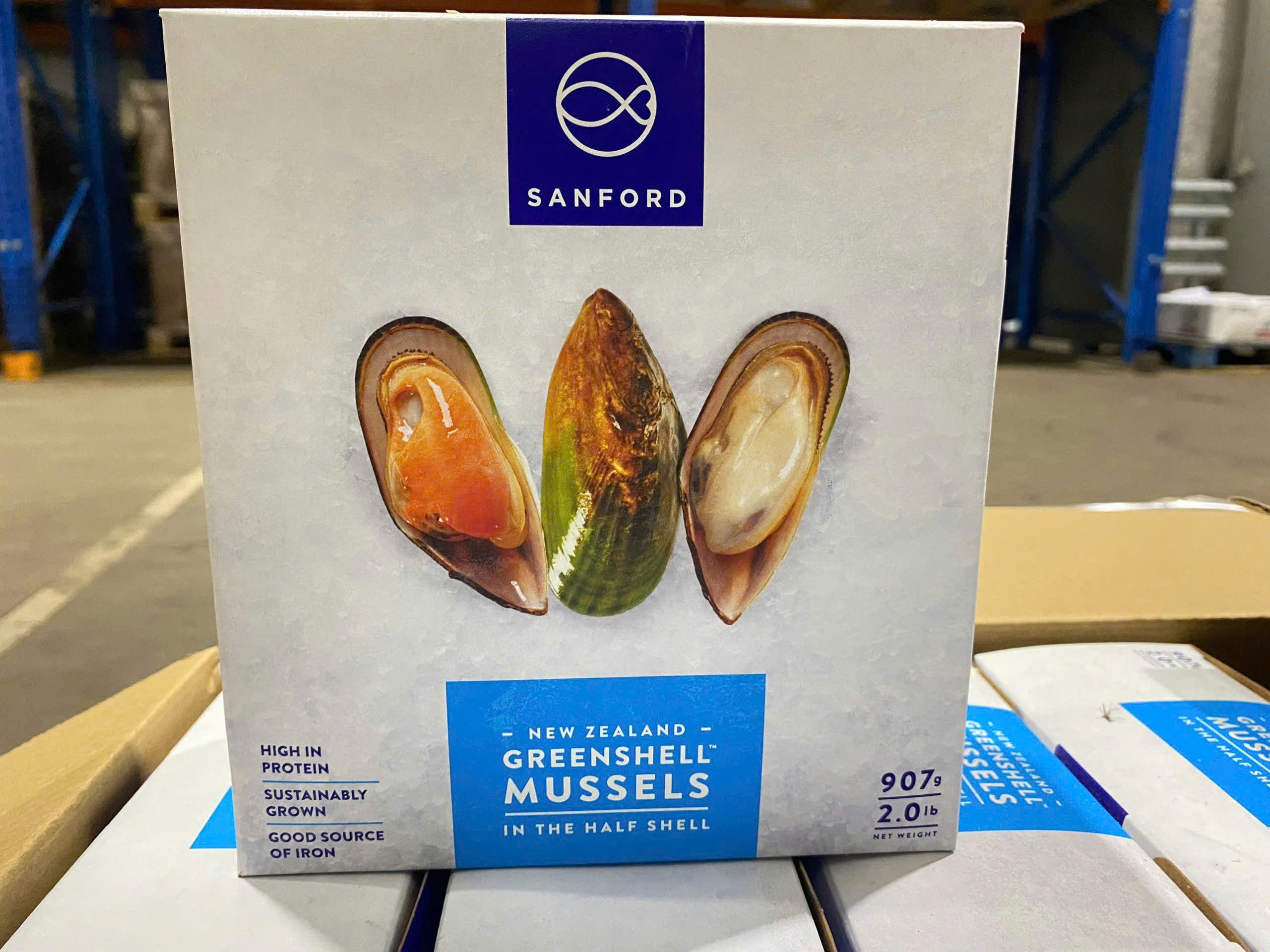 Vẹm xanh New Zealand size 30 - 45 mảnh/kg (Hiệu Sanford) - Túi 1kg